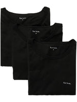 Black Pack Of Three  Logo Cotton T-shirt 1