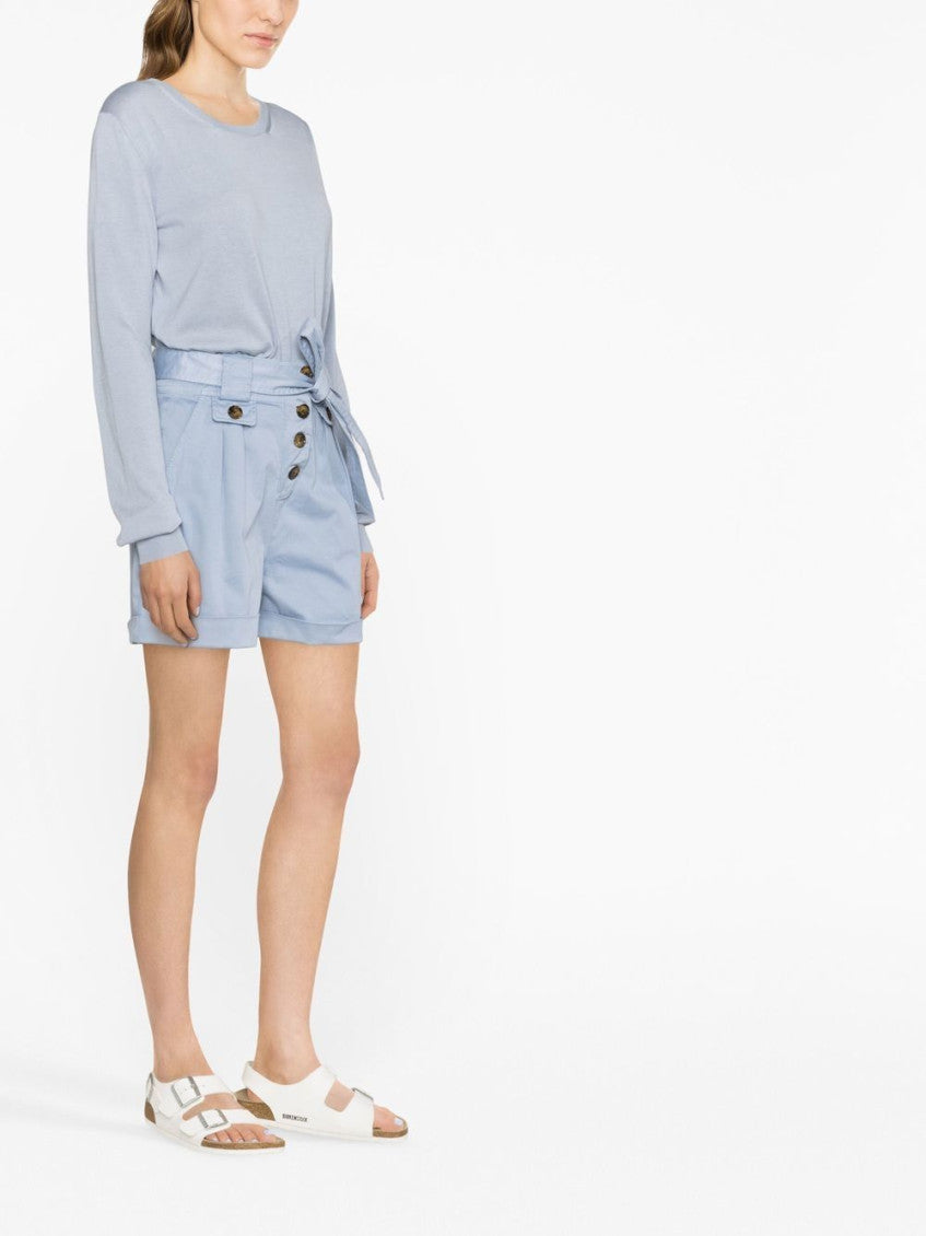 Sky Blue Twill Shorts 3