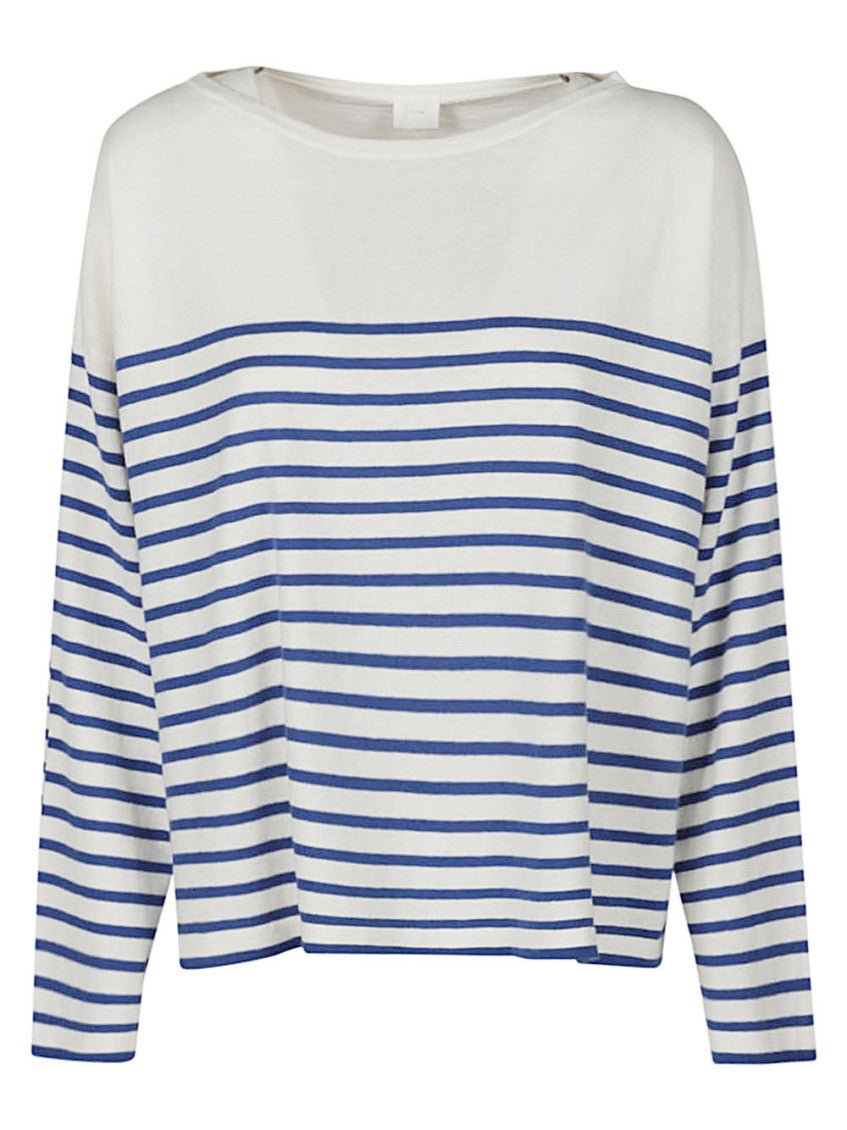 Blue Striped Pattern Pullover 1