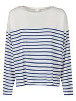 Blue Striped Pattern Pullover 1