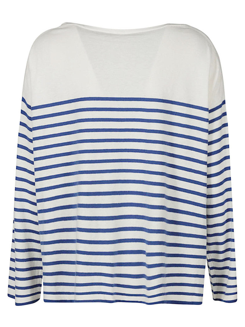 Blue Striped Pattern Pullover 2