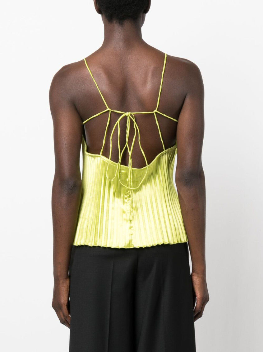Green Deep Neckline Top 3