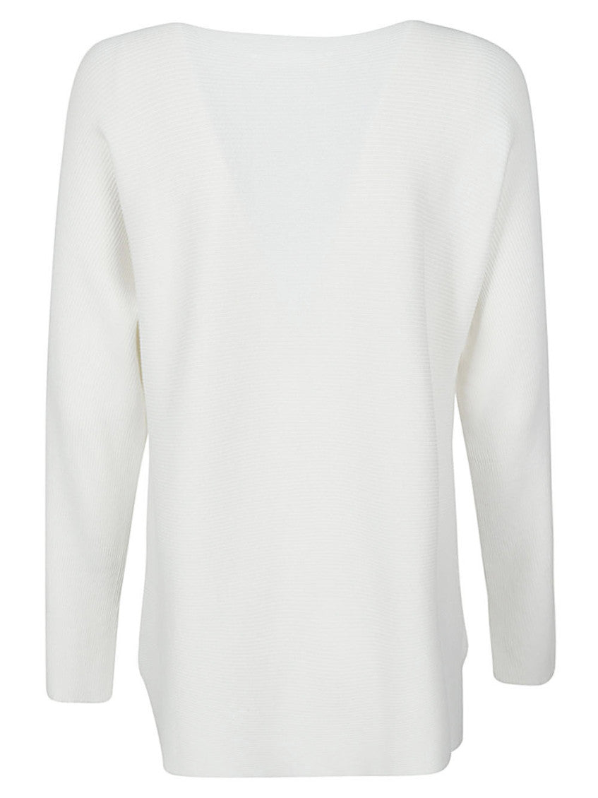 White Ribbed Sweater 2