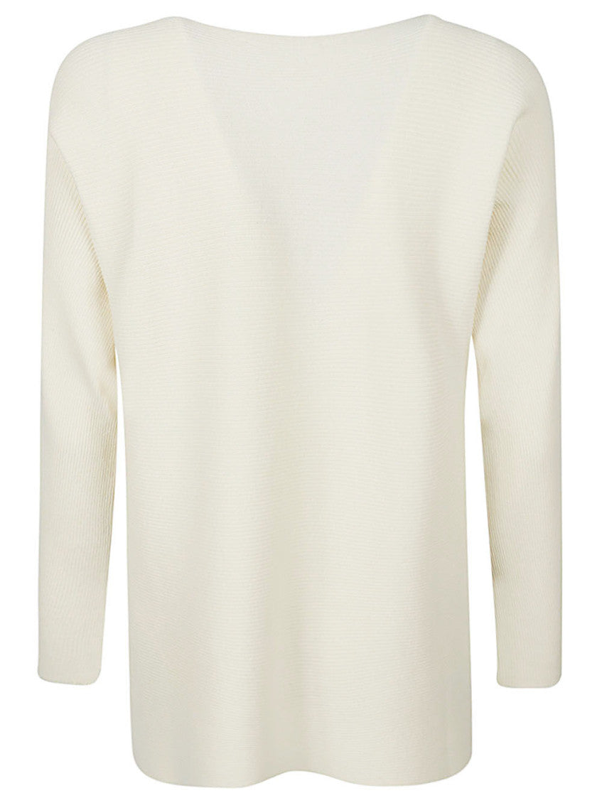 White Ribbed Sweater 2