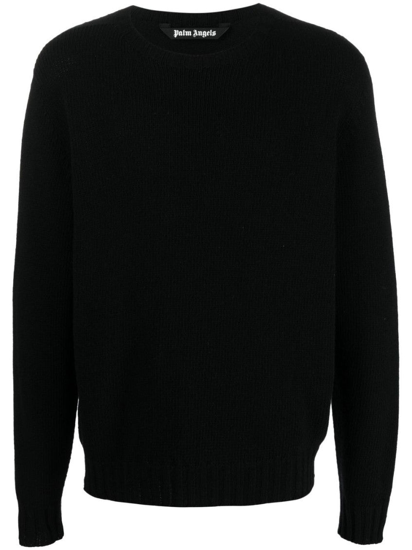 Black Curved Logo Sweater 1