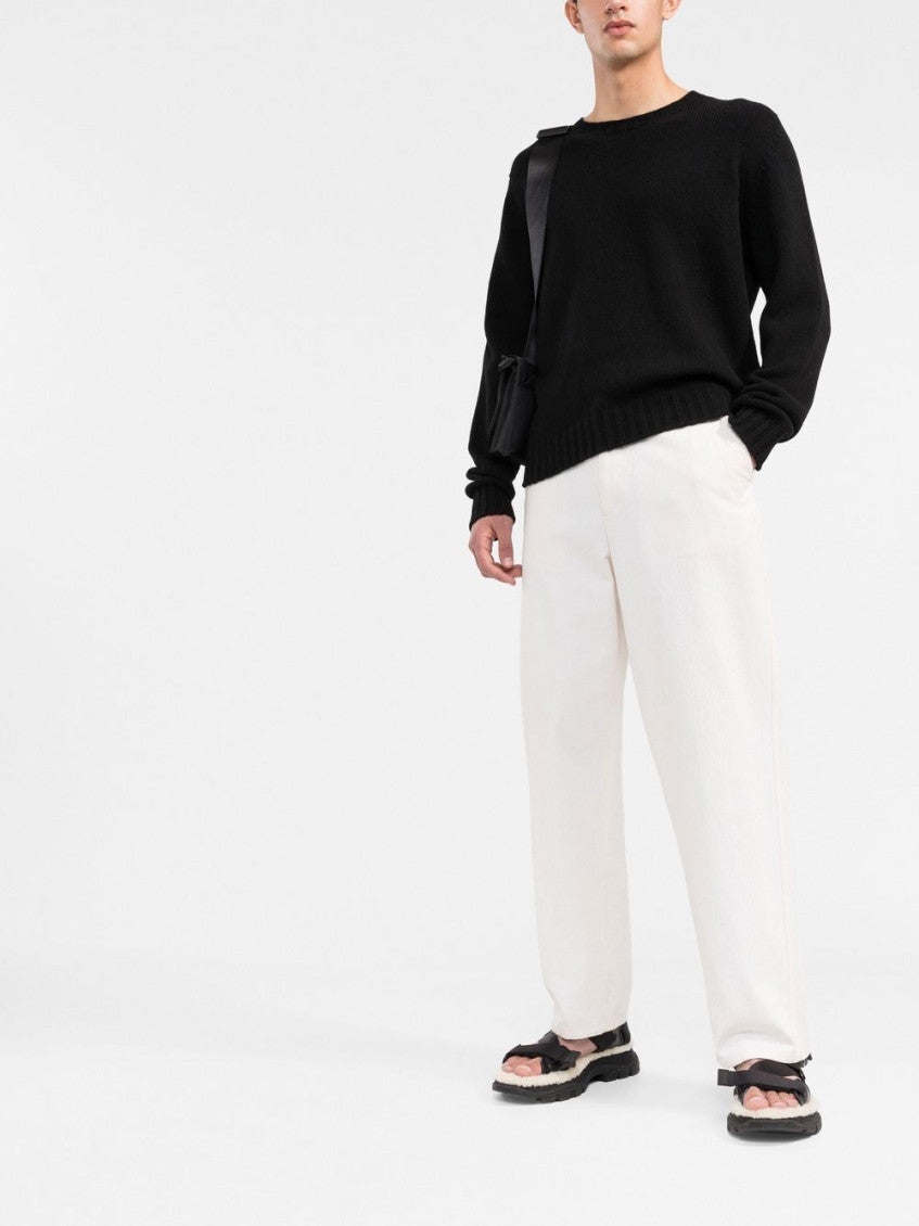 Black Curved Logo Sweater 4