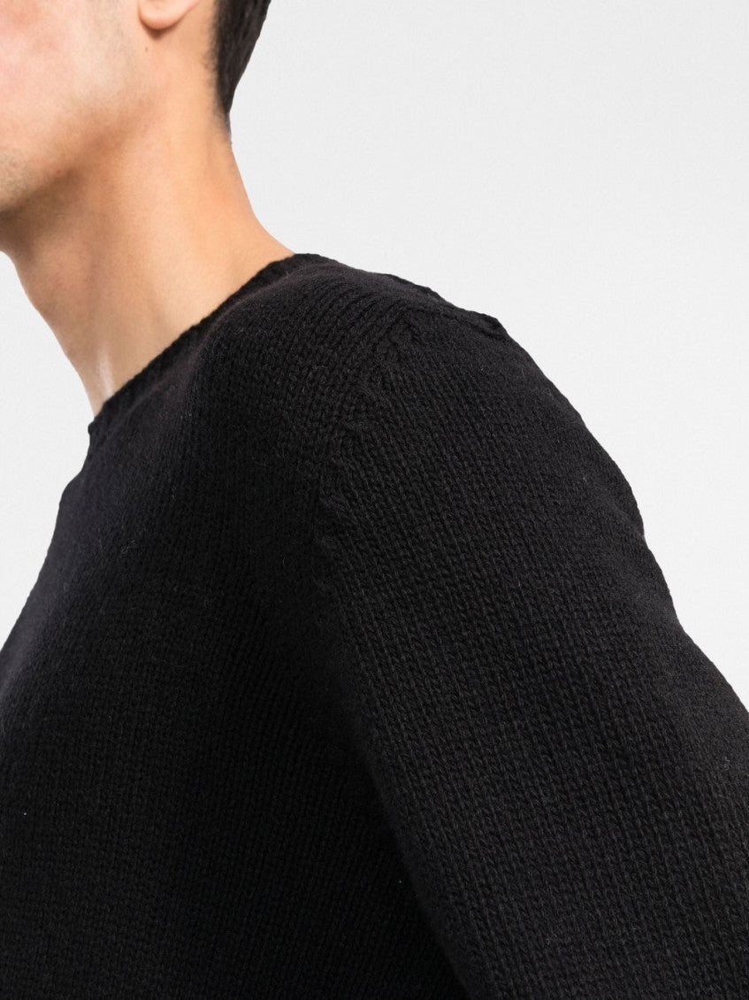 Black Curved Logo Sweater 5