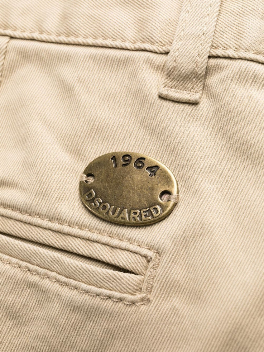 Beige Mid-rise Trousers 5