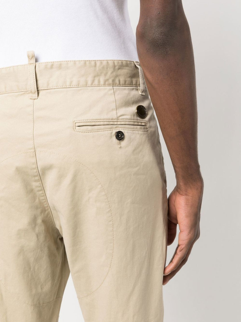 Beige Mid-rise Trousers 7