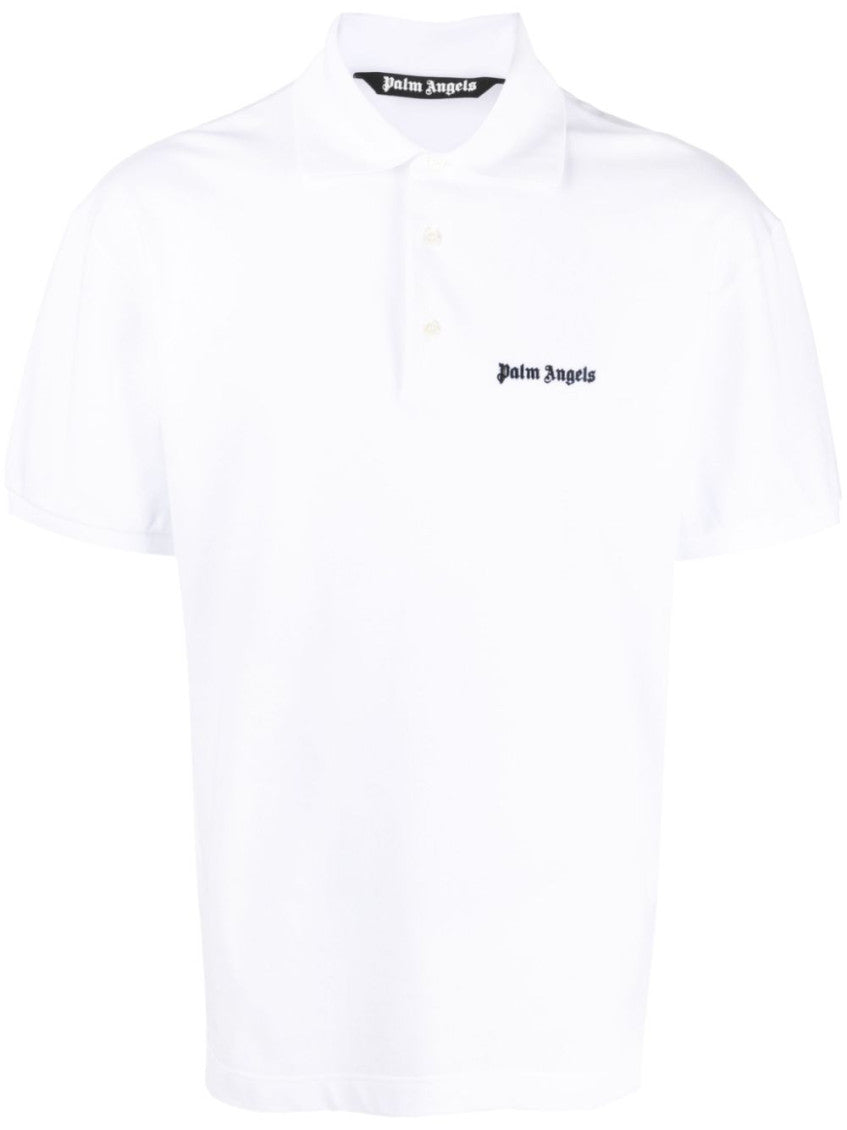 Embroidered logo cotton polo shirt 1