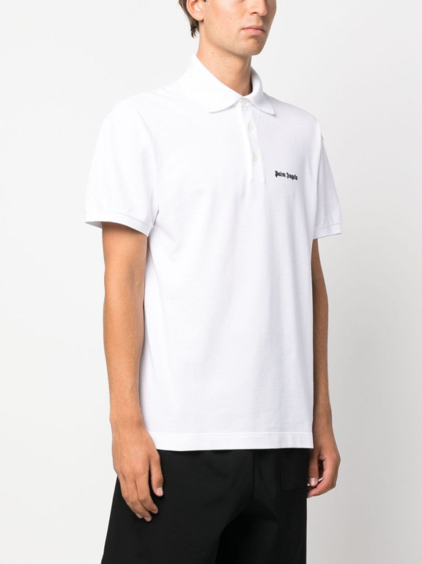 Embroidered logo cotton polo shirt 4