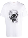 White Skull Print T-shirt 1
