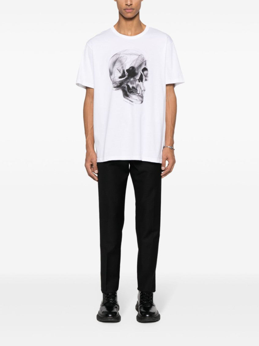 White Skull Print T-shirt 3