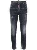 Black Slim Mid Rise Jeans 1