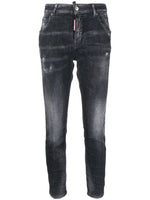 Black Slim Mid Rise Jeans 1