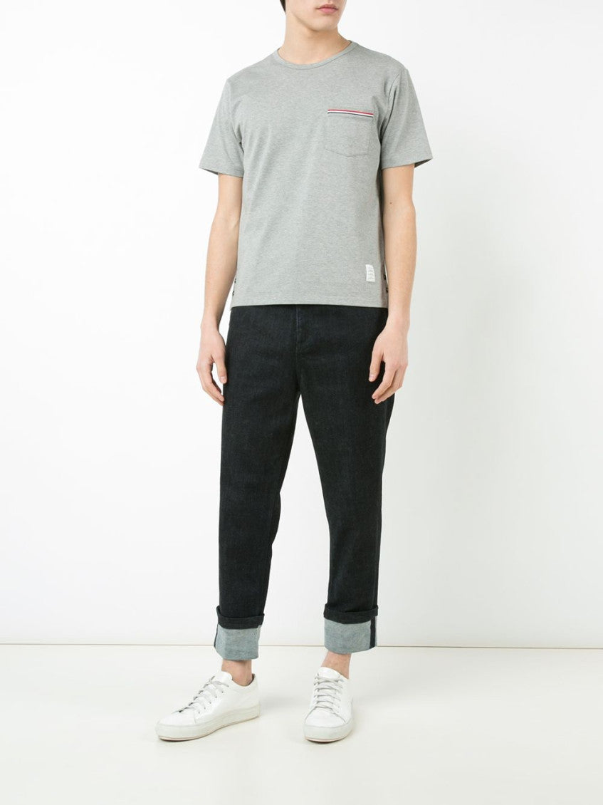 Grey Tricolor Detail T-Shirt 2
