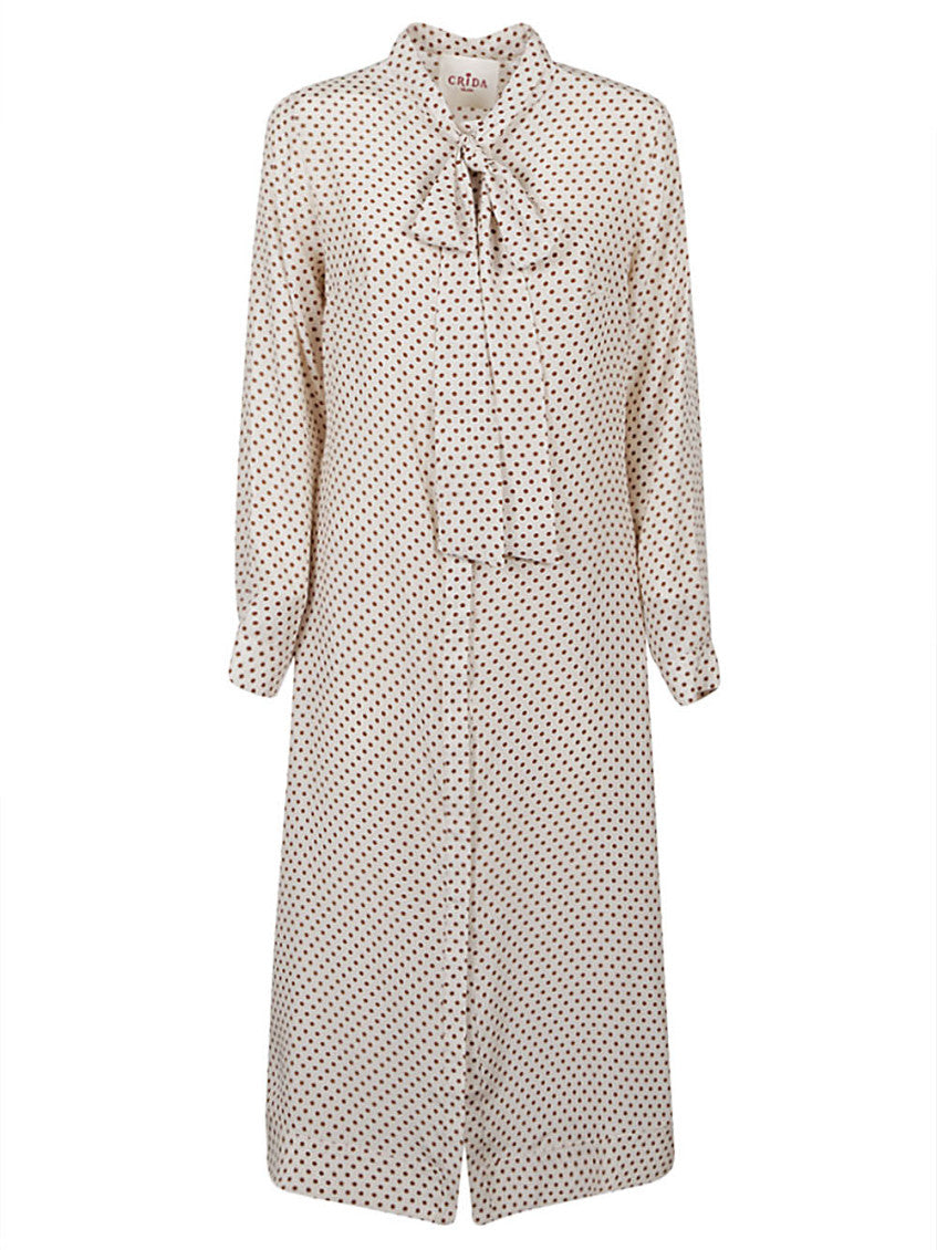 Polka dot silk midi dress 1