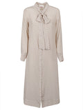 Polka dot silk midi dress 1