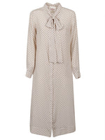 Polka dot silk midi dress 1