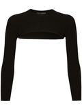 Black Cropped Cardigan 1