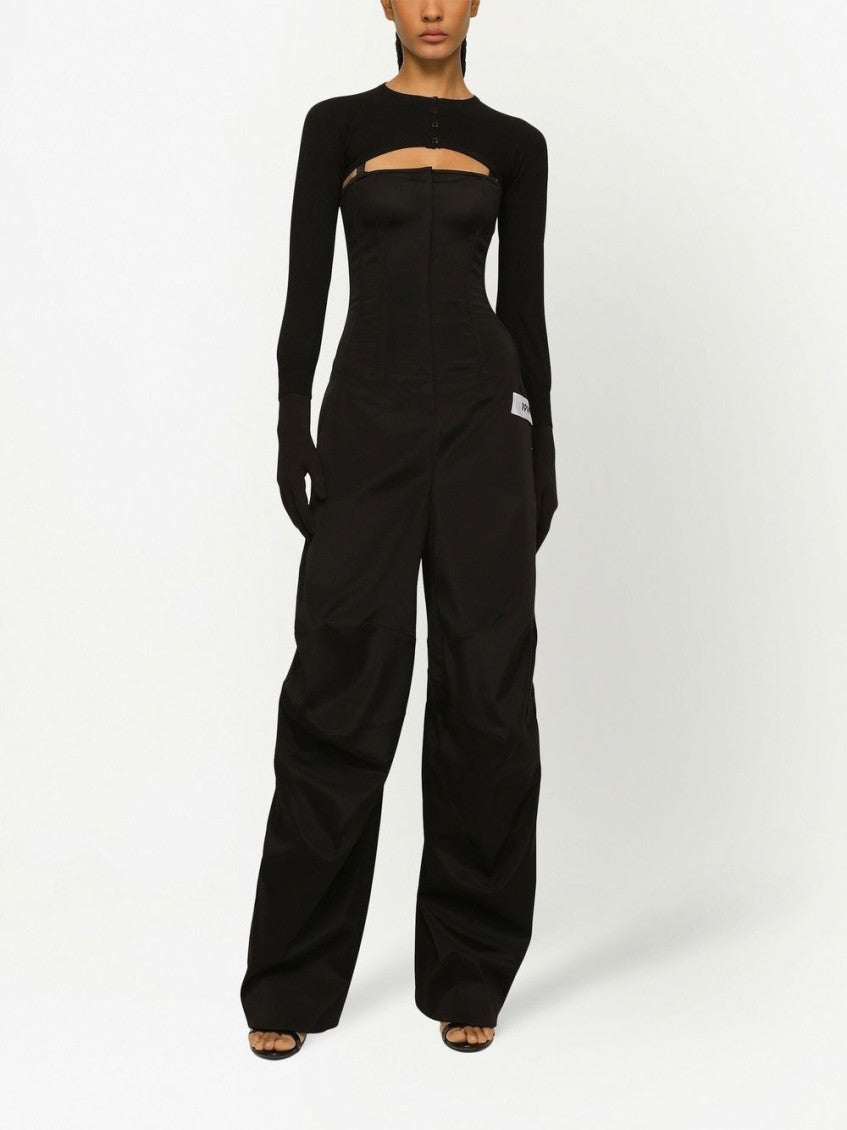 Black Cropped Cardigan 2