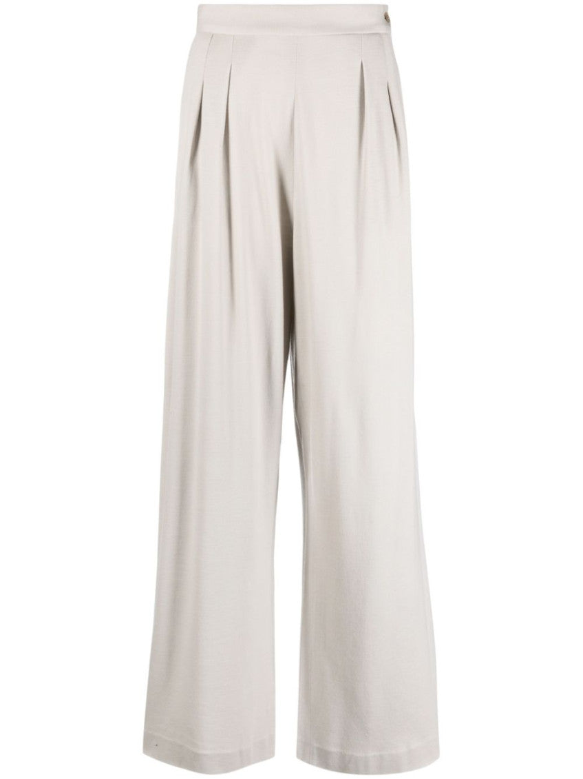 Wide leg wool trousers 1