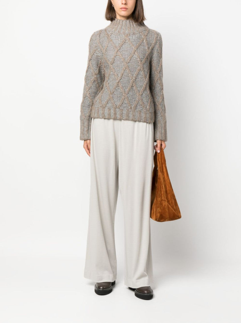 Wide leg wool trousers 4