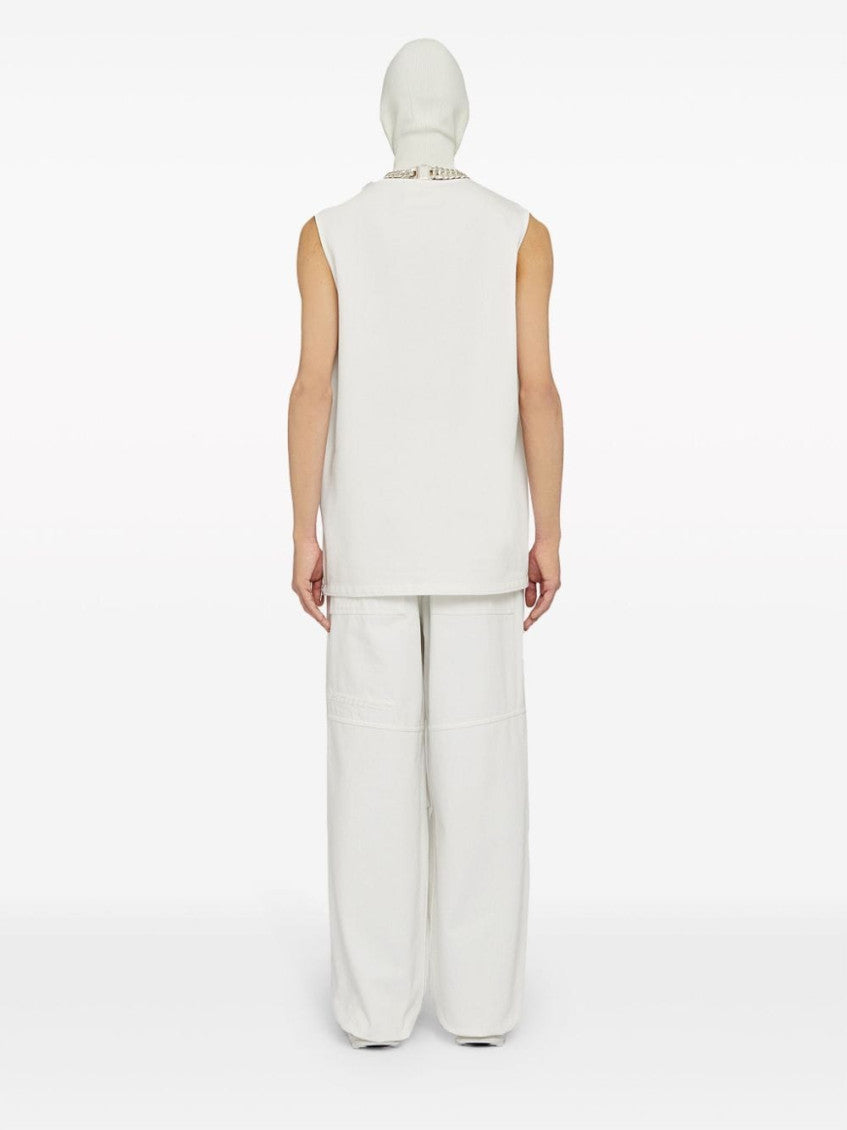 Tapered cotton trousers 3