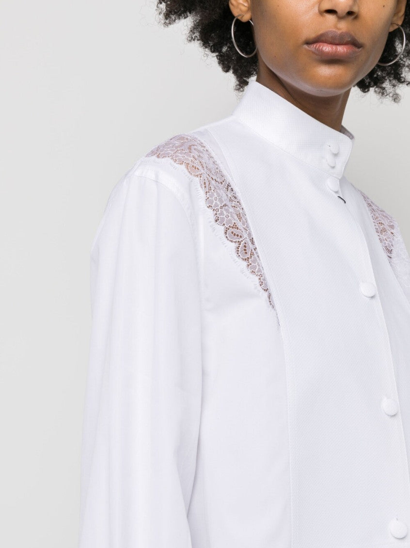 White Lace Detail Shirt 4