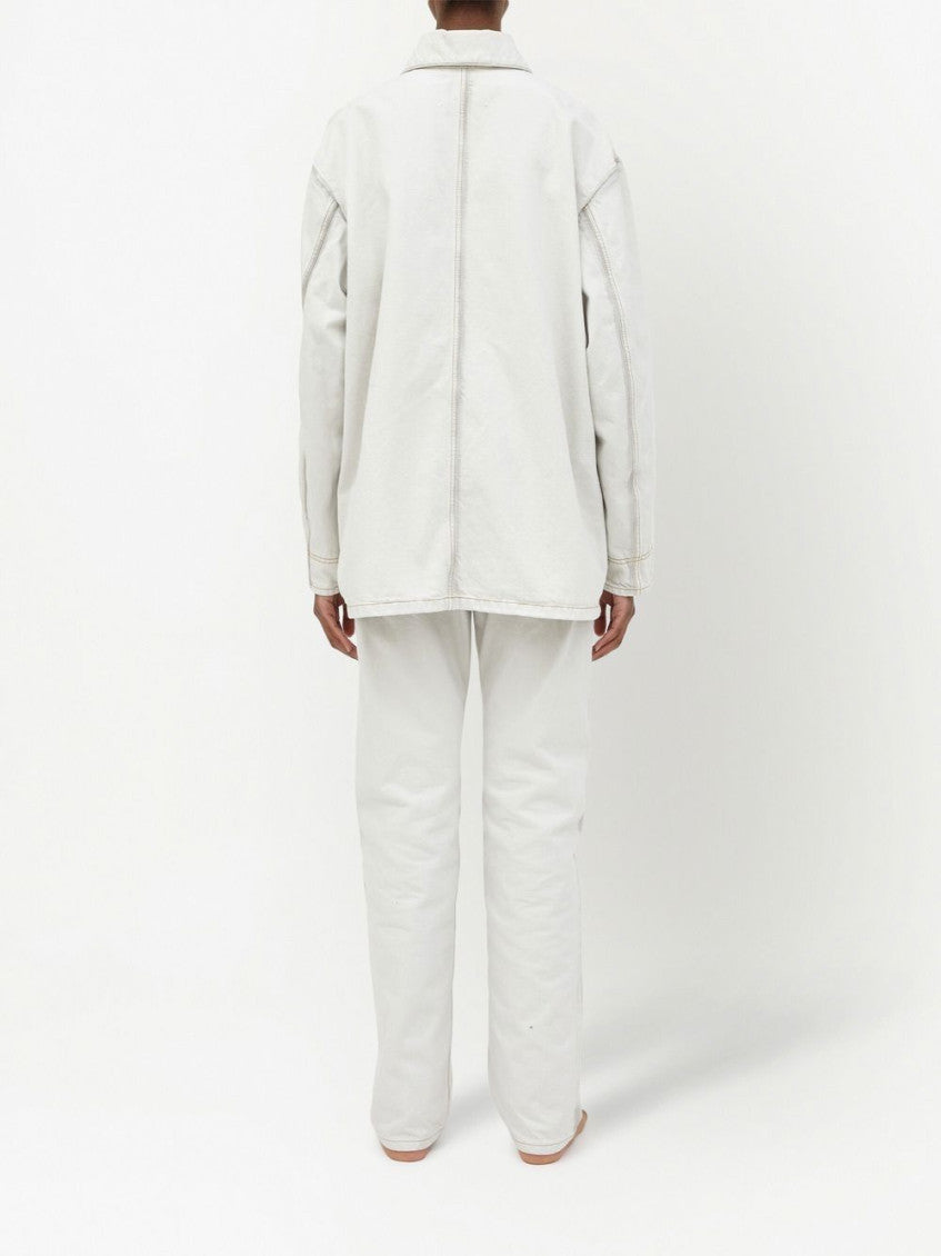 White Denim Caban Jacket 4