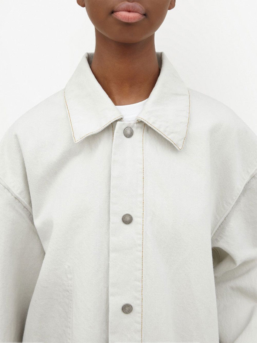 White Denim Caban Jacket 5
