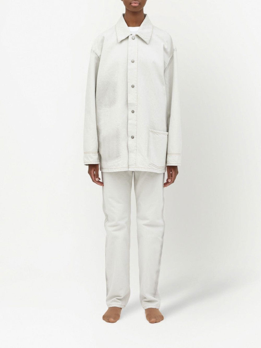 White Denim Caban Jacket 6