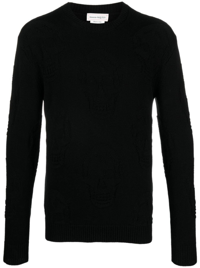 Black Skull Texture Sweater 1