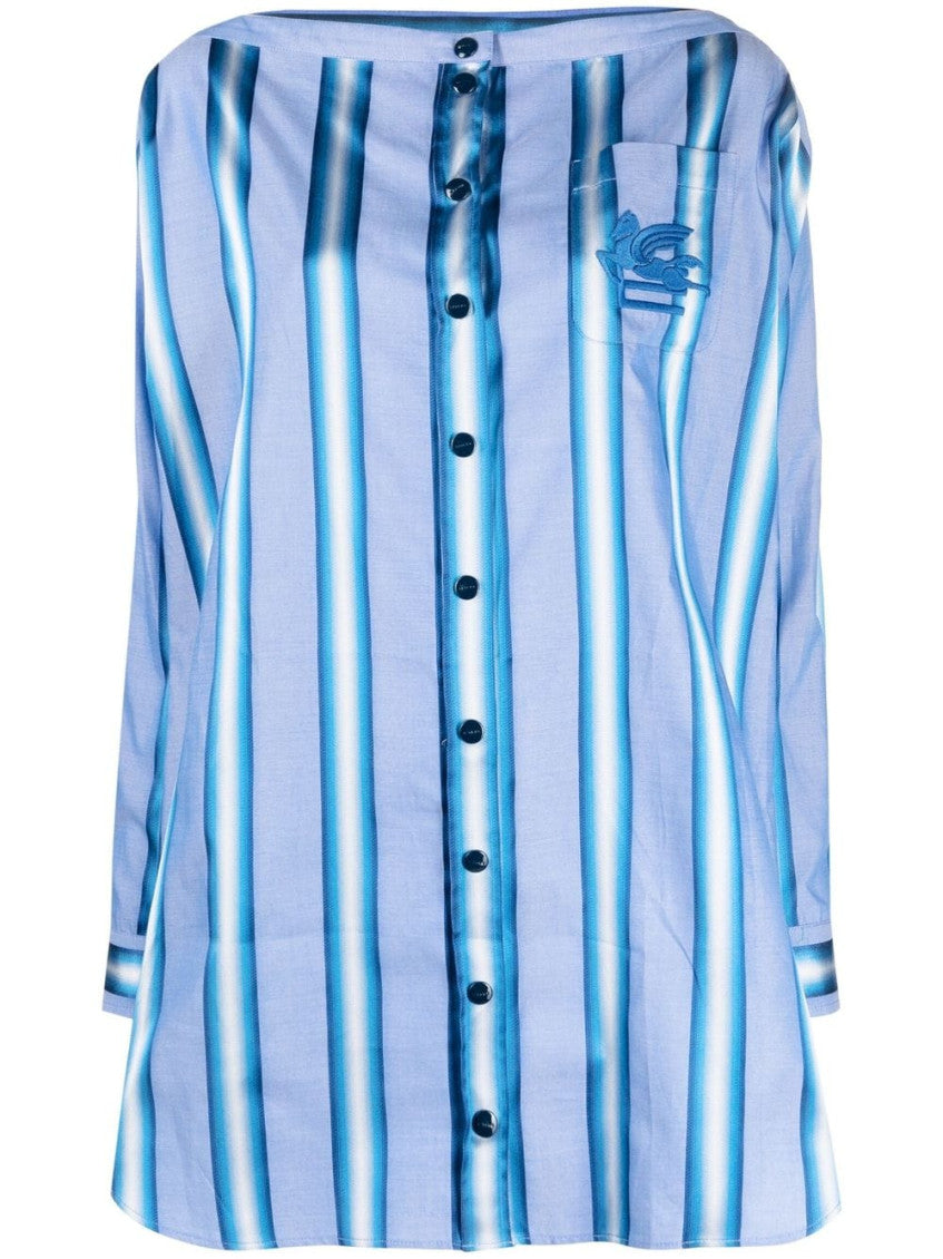 Blue Striped Mini Dress 1