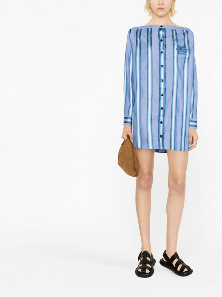 Blue Striped Mini Dress 3