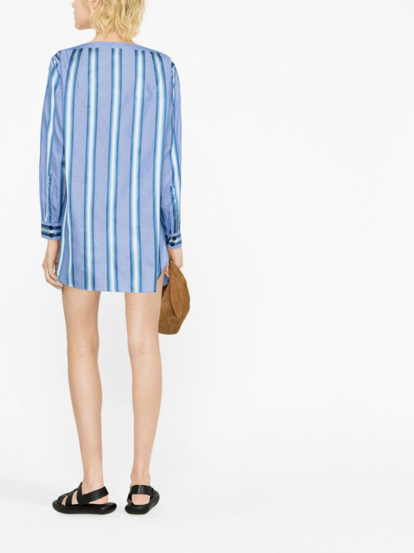 Blue Striped Mini Dress 6