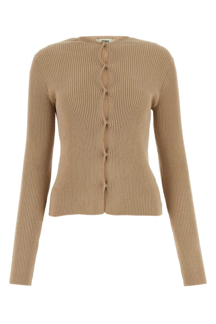 Biscuit cotton blend cardigan 1