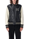 Black Logo Varsity Jacket 1