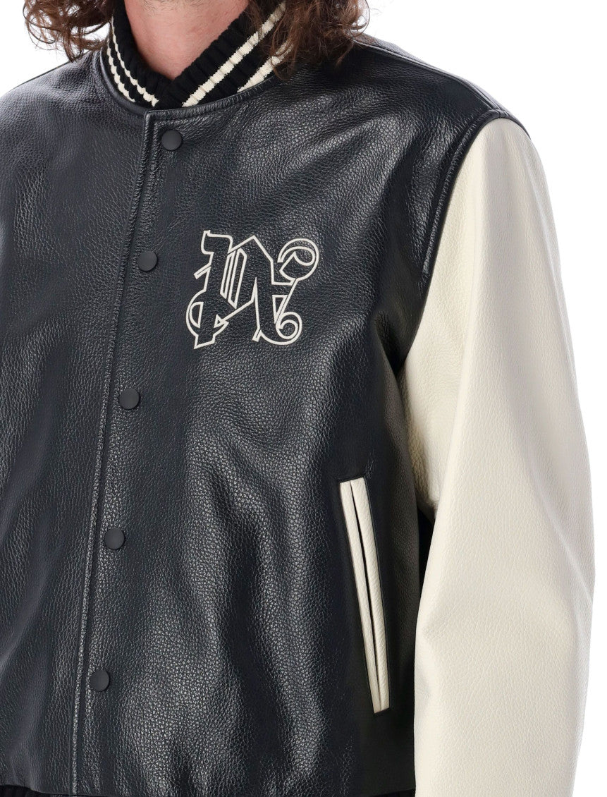 Black Logo Varsity Jacket 3