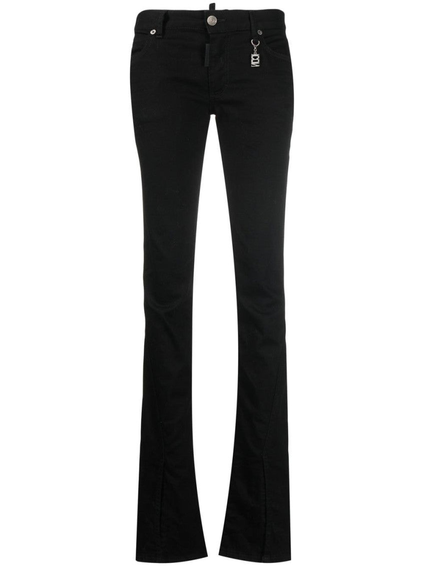 Split-cuff flared jeans 1