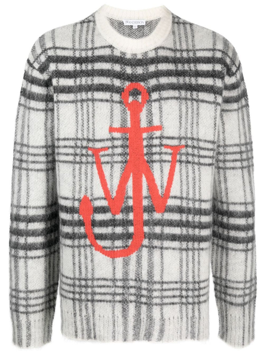Checked intarsia-knit jumper 1