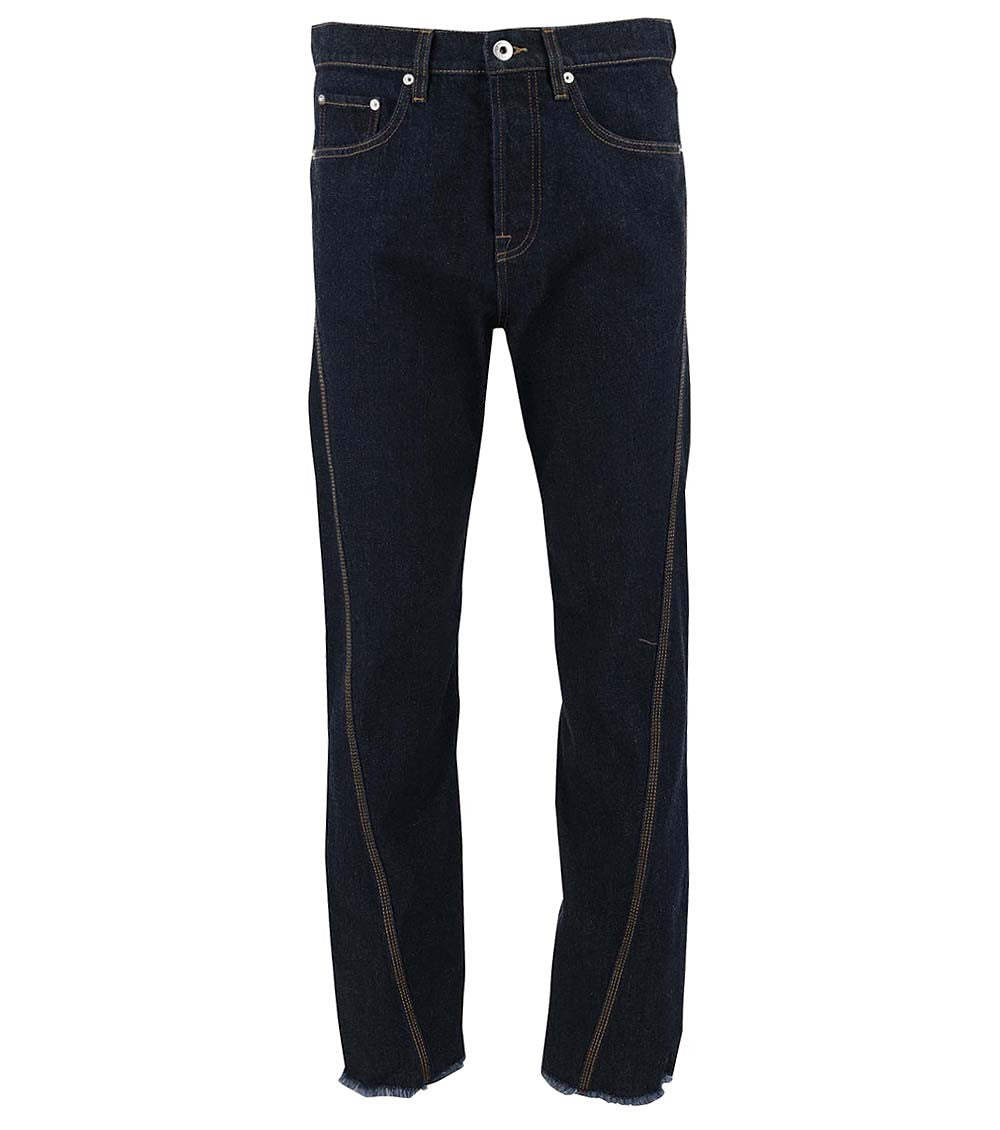 Navy Blue Mid Rise Jeans 1