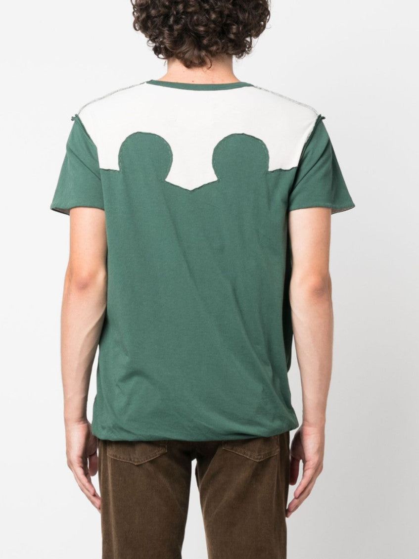Green Western patchwork T-shirt 3