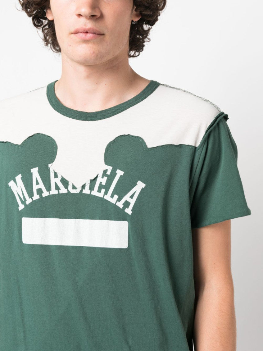 Green Western patchwork T-shirt 4