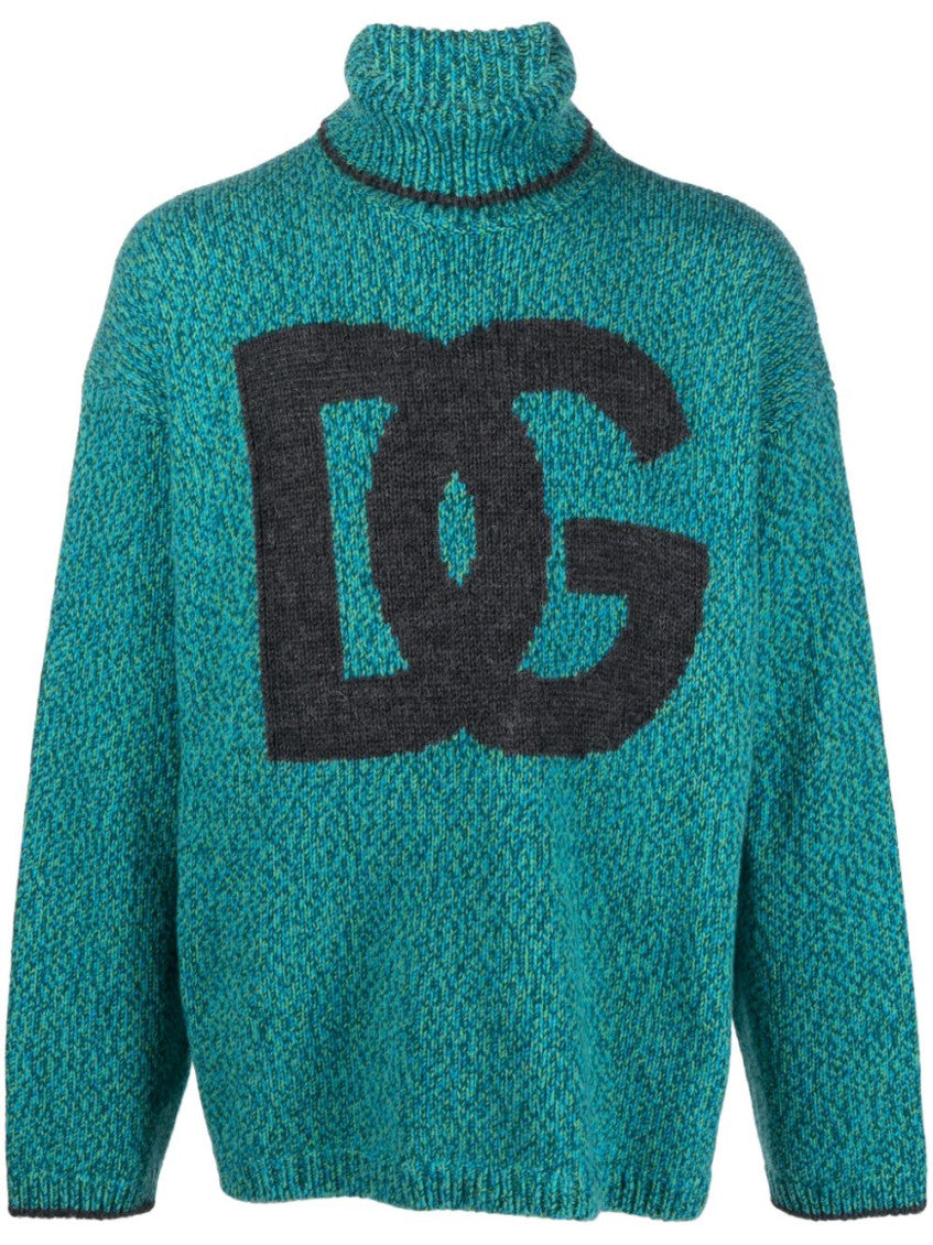 Intarsia-knit logo jumper 1