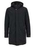 Dark Blue Hood Parka Jacket 1