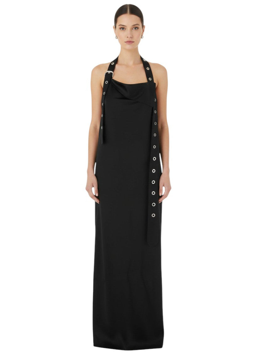 Black Halter Neck Maxi Dress 1