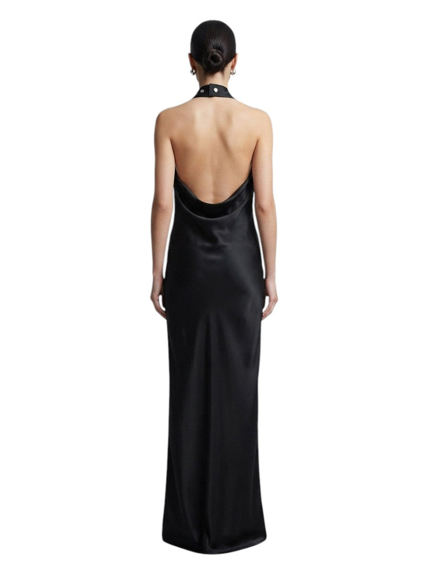 Black Halter Neck Maxi Dress 2