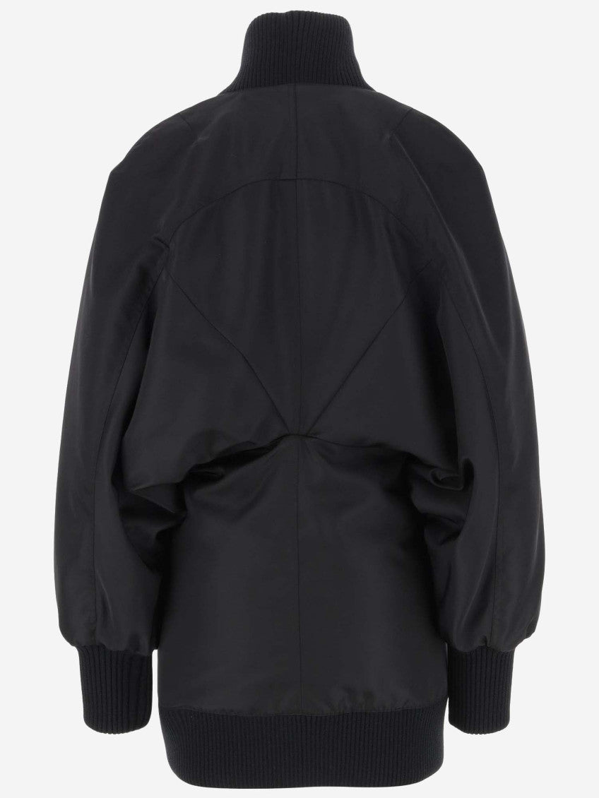 Black Puff-sleeve Zipped Minidress 2