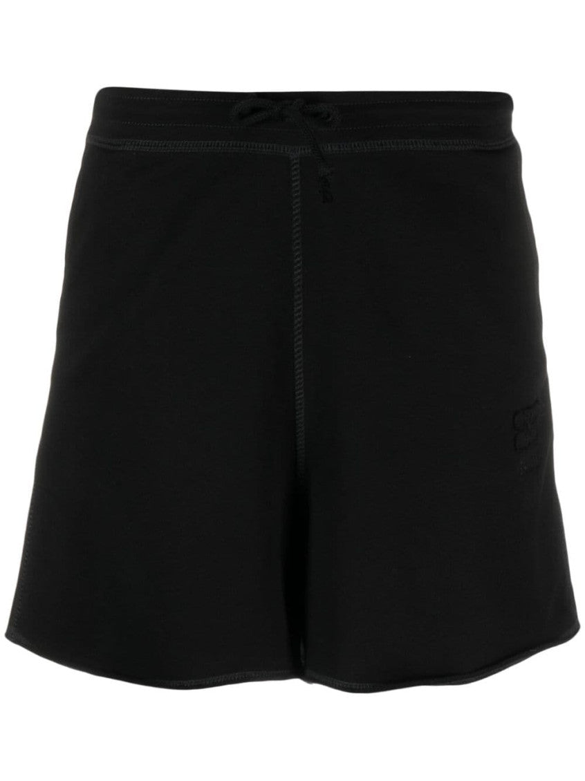 Black Logo Patch Shorts 1
